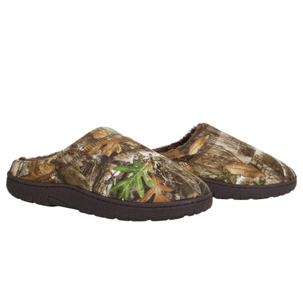REALTREE Slippers Men's SIZE LARGE 9-10 Camo Moccasin Memory Foam Shoes NWT